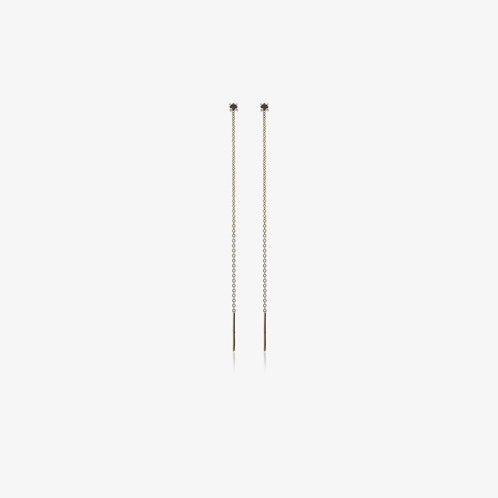 18K Yellow Gold Floating Threads Earrings