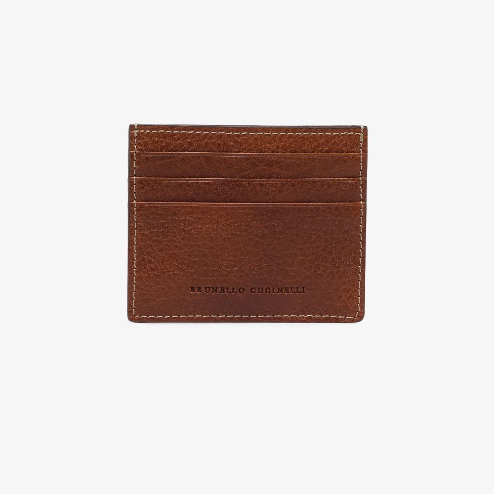 Brunello Cucinelli Logo Card Holder Wallets And Card Holders Brown In Brown