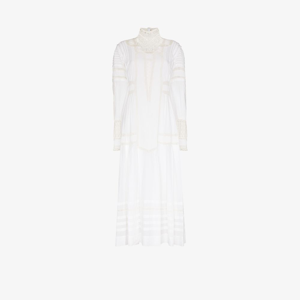 Marie Organic Cotton Lace Midi Dress