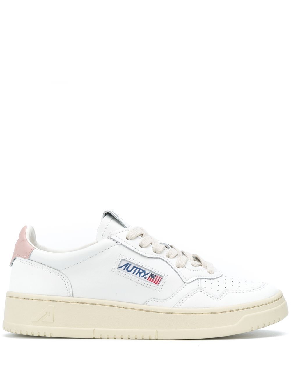 Autry White Medalist Leather Sneakers