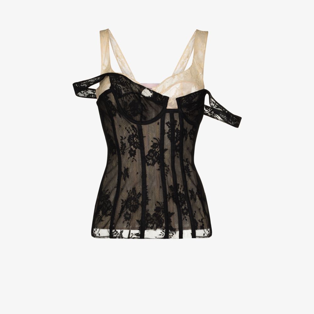 natasha zinko lace corset top