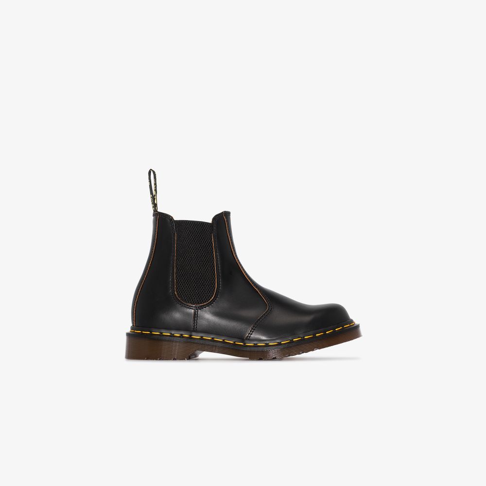 Dr. Martens' Black Vintage 2976 Leather Chelsea Boots In Schwarz