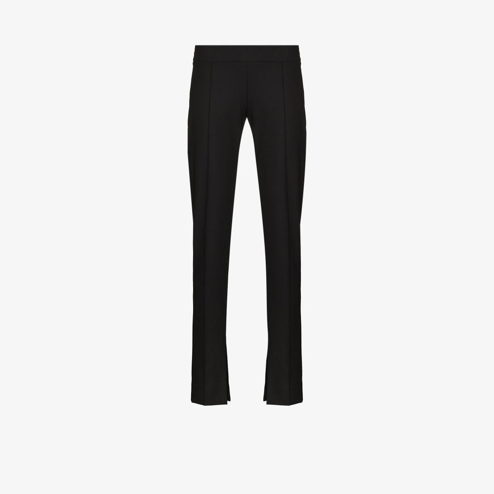 ALEKSANDRE AKHALKATSISHVILI BLACK SIDE SLIT TAILORED TROUSERS,SS21BKPAPVL0716094851
