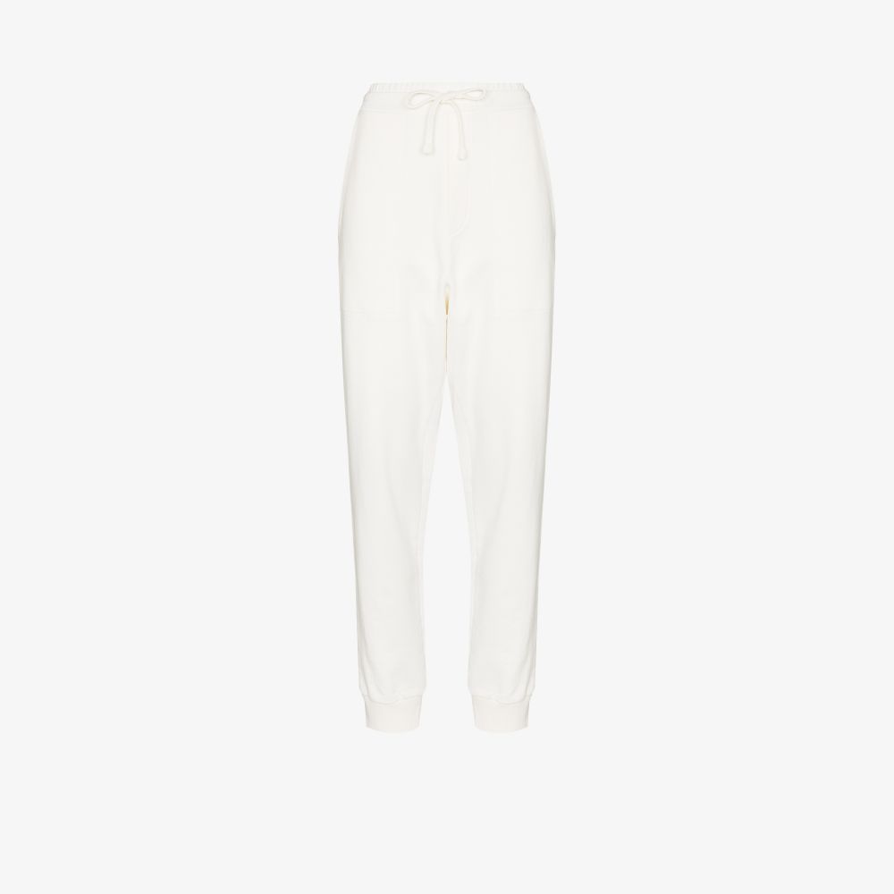 Nanushka High-rise Tapered Track Pants In White