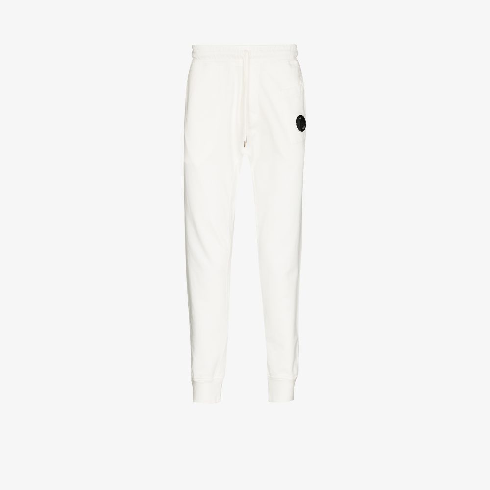 C.p. Company Cp Company Diagonal Raised Fleece Sweatpants In White
