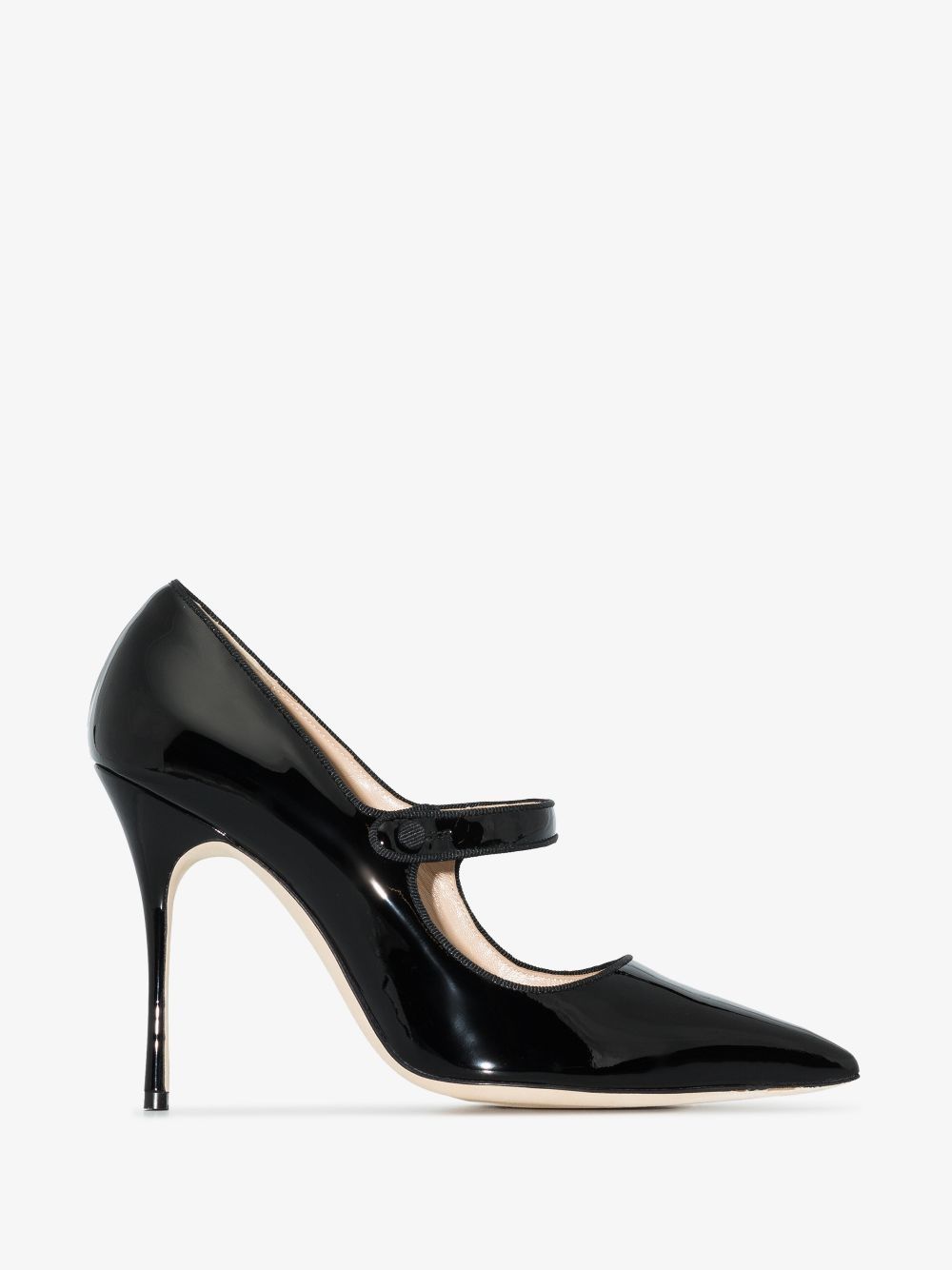Black Camparicaro 105 Leather Mary Jane Pumps