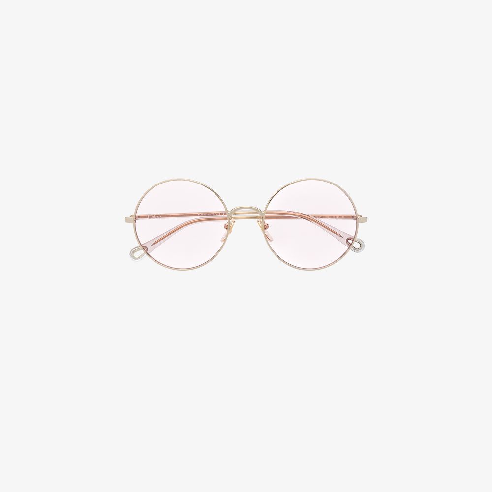 Chloé Gold Tone Demi Convertible Gradient Sunglasses In Gold