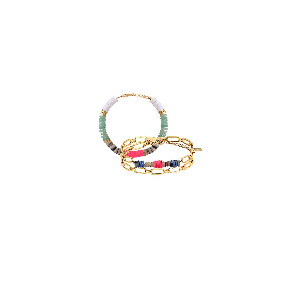 Click to view more detailed imagery on our partner's website Allthemust Gold-plated Heishi Beaded Bracelet Set