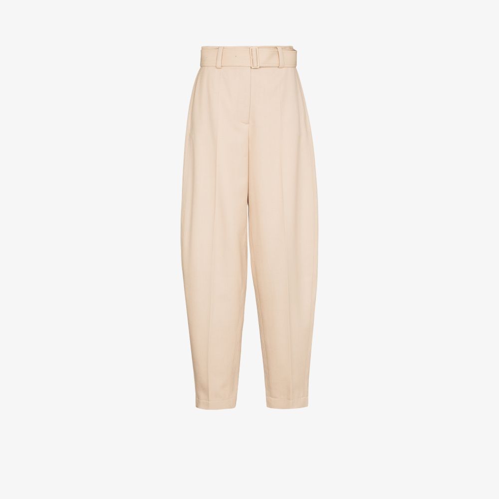 Joseph Taavi Belted Wool-twill Tapered Pants In Neutrals