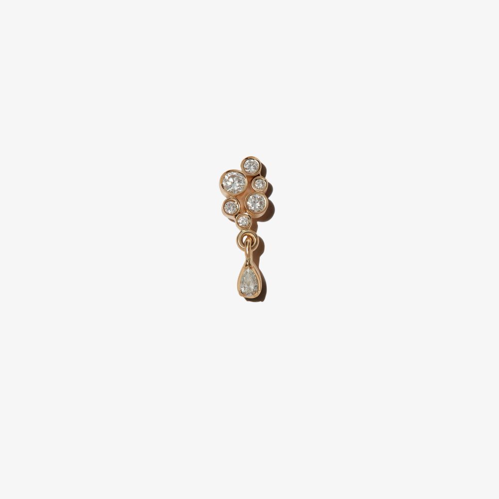 Shop Sophie Bille Brahe 18k Yellow Gold Splash Diamond Earring