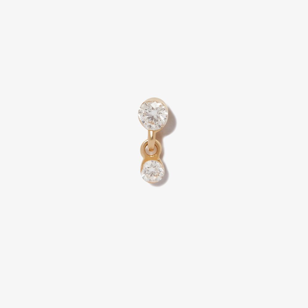 Maria Tash Invisible Set 18ct Yellow-gold And 0.05ct Brilliant-cut Diamond Single Earring In Gold