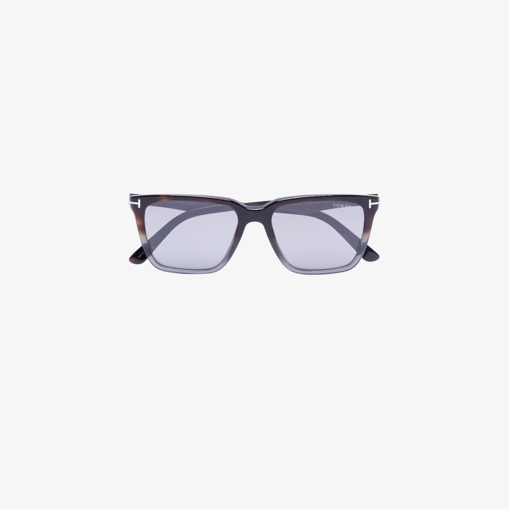 Tom Ford Grey Garrett Tortoiseshell Square Sunglasses In Grey