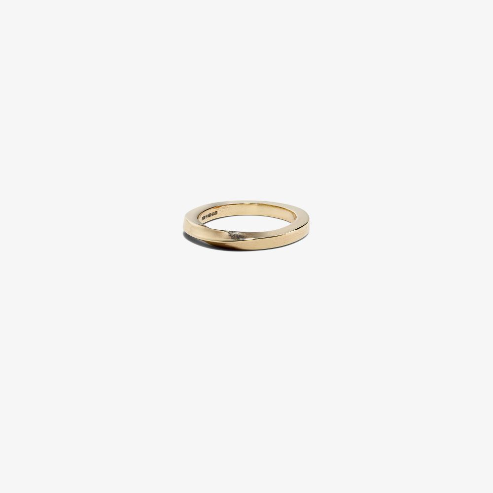 Cc-steding 9k Yellow Gold Exclusive Twist Ring In Silver