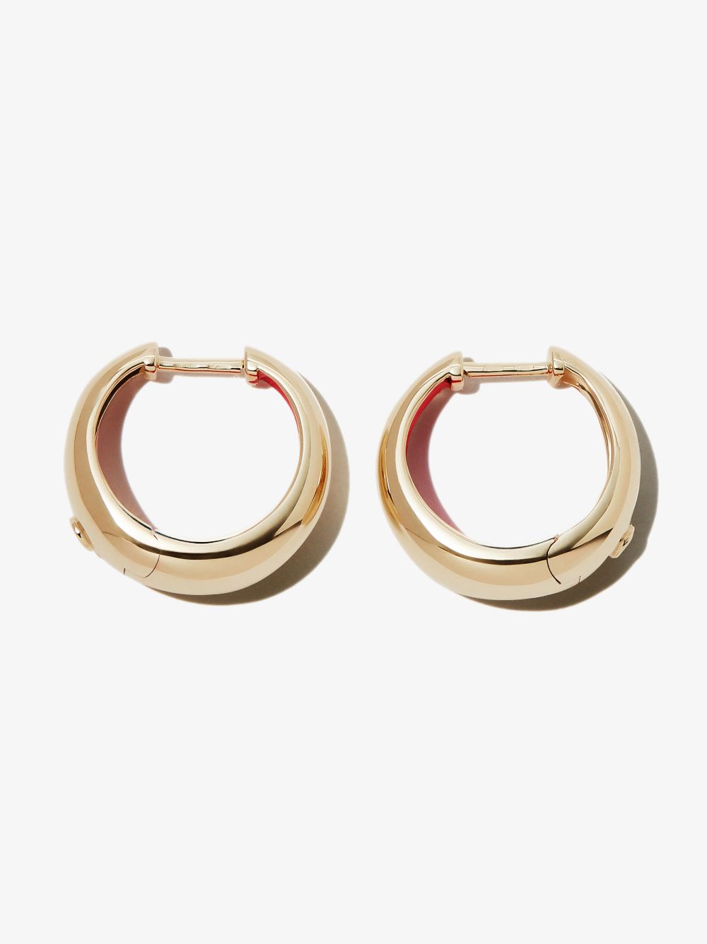 Yvonne Léon 9K Yellow Gold Diamond Hoop Earrings