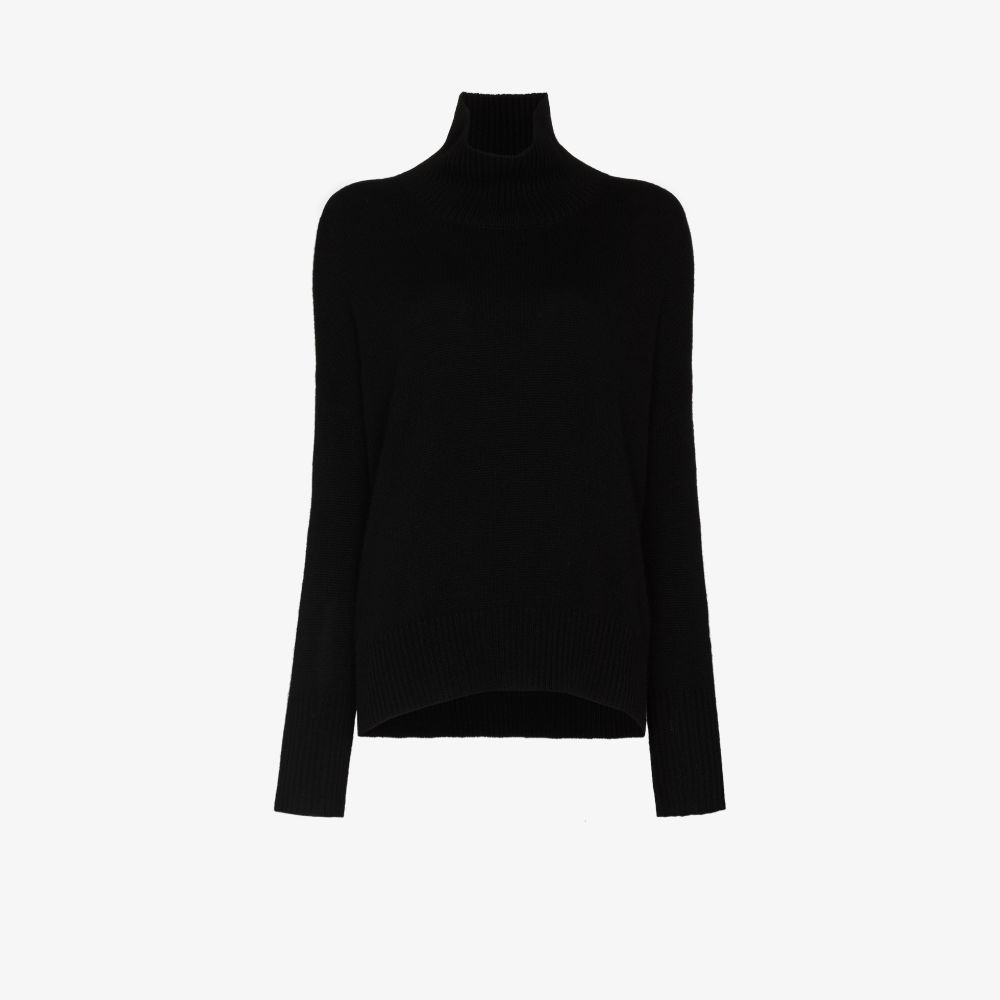 Shop Lisa Yang Heidi High Neck Cashmere Sweater In Black