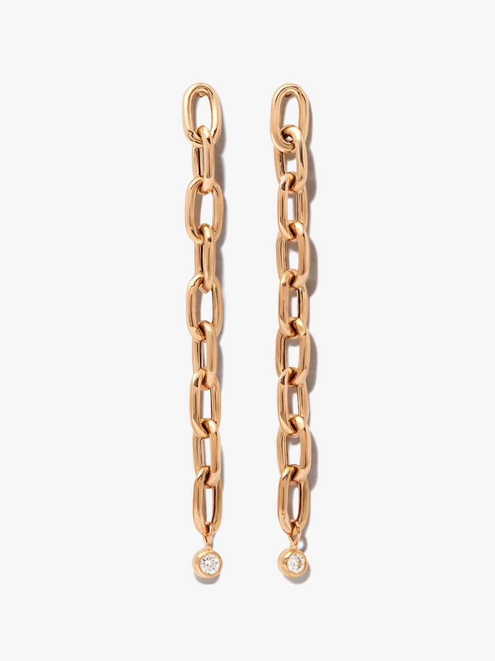 Zoë Chicco 14K Yellow Gold Chain Link Diamond Earrings