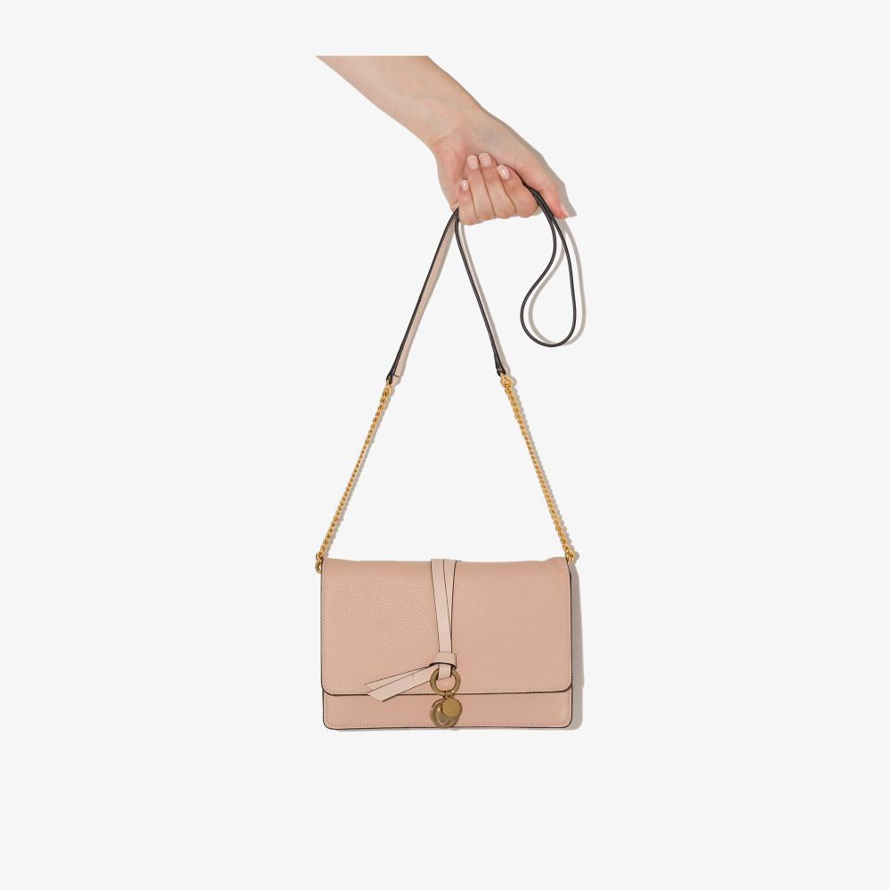 CHLOÉ NEUTRAL ALPHABET LEATHER CROSS BODY BAG,CHC21AP727H9Q16804164