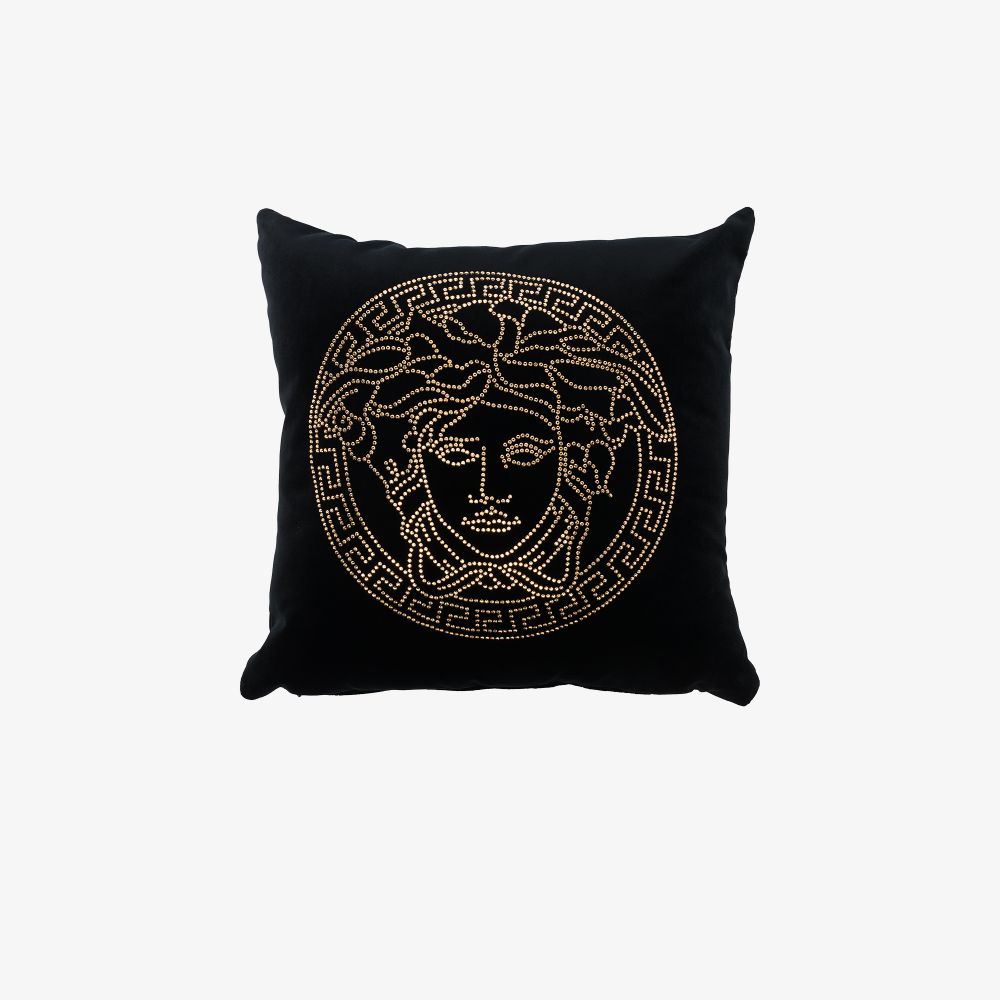 VERSACE BLACK MEDUSA STUDDED CUSHION,ZCU505010ZCOV000216811928