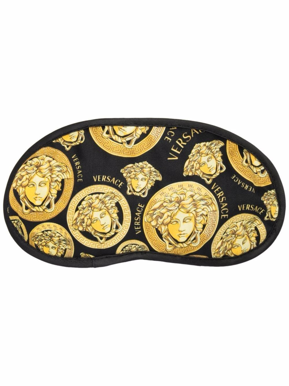 Shop Versace Black Medusa Head Sleep Mask