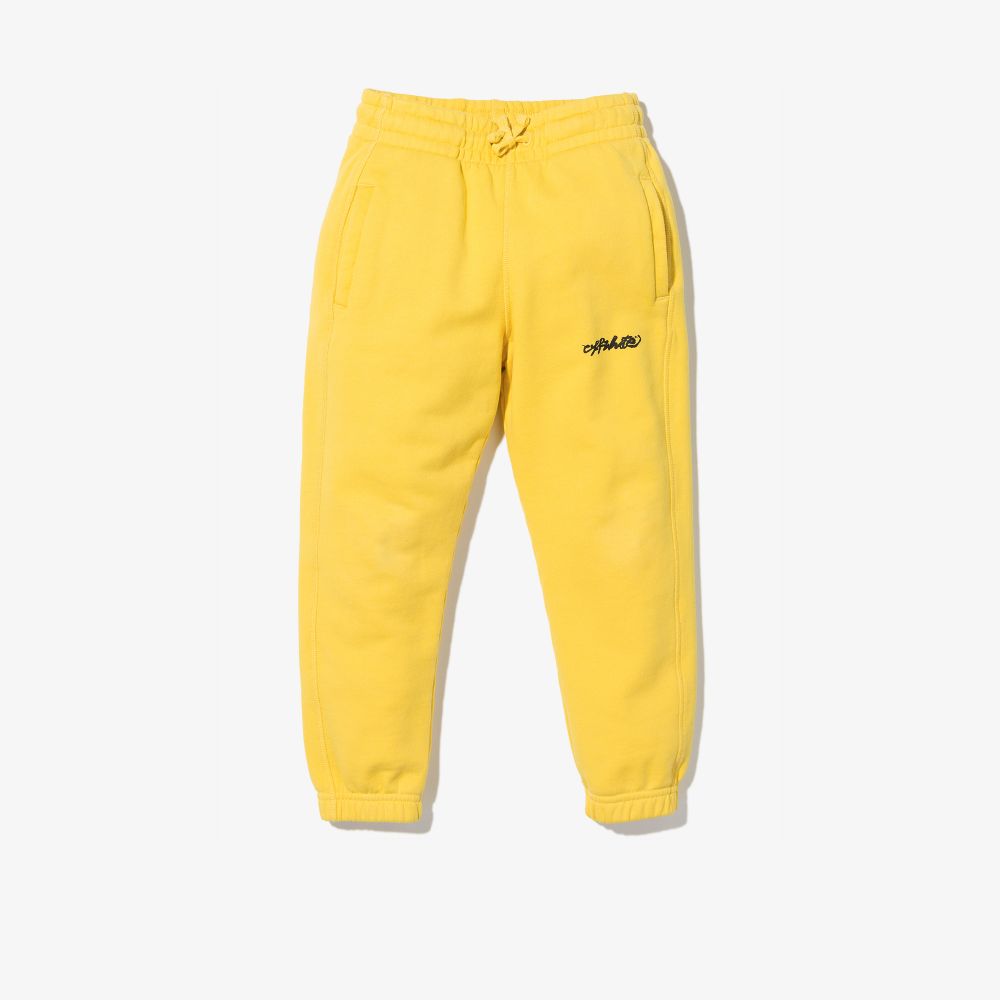 Click to view more detailed imagery on our partner's website Off-white Yellow Script Logo Track Pants