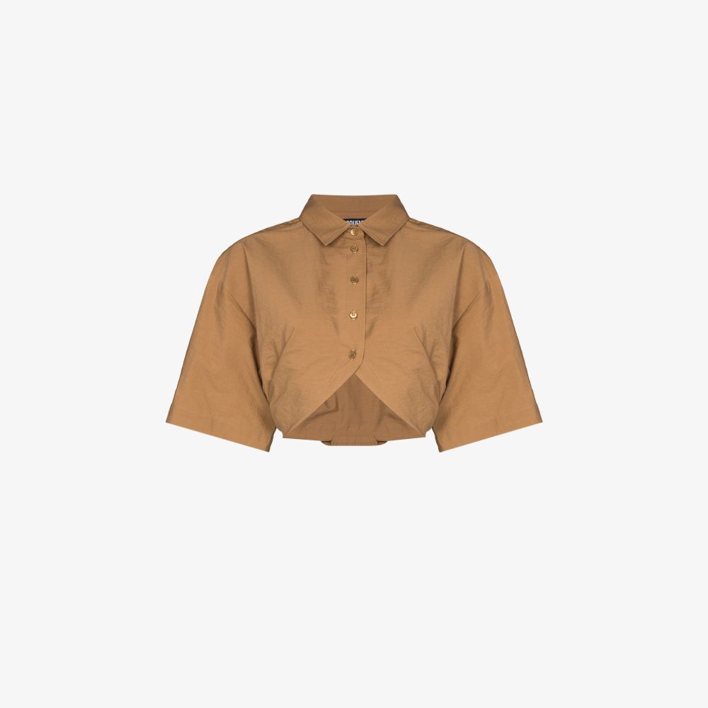 Jacquemus La Chemise Ballu Cropped Shirt
