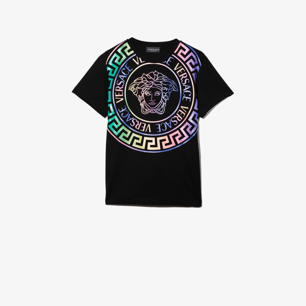 Click to view more detailed imagery on our partner's website Versace Kids' Black Medusa Print Cotton T-shirt