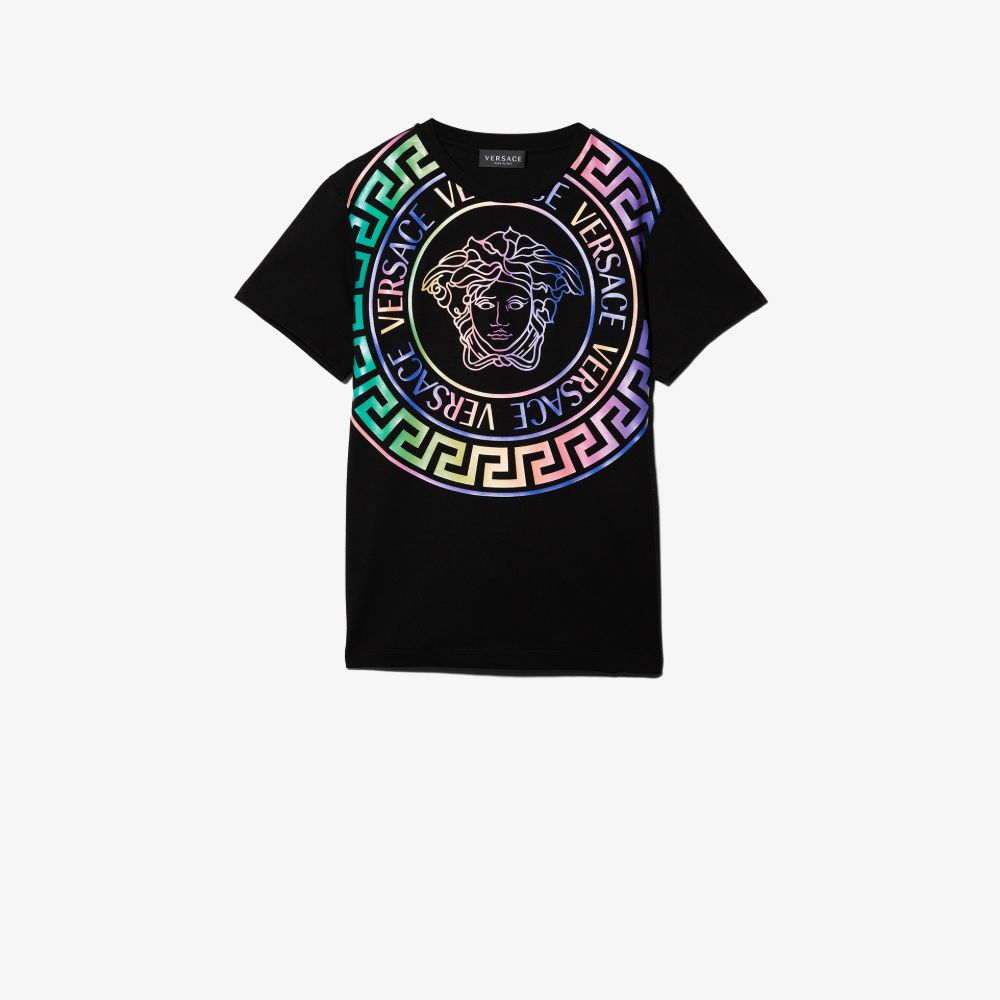 Click to view more detailed imagery on our partner's website Versace Teen Medusa Print Cotton T-shirt In Black