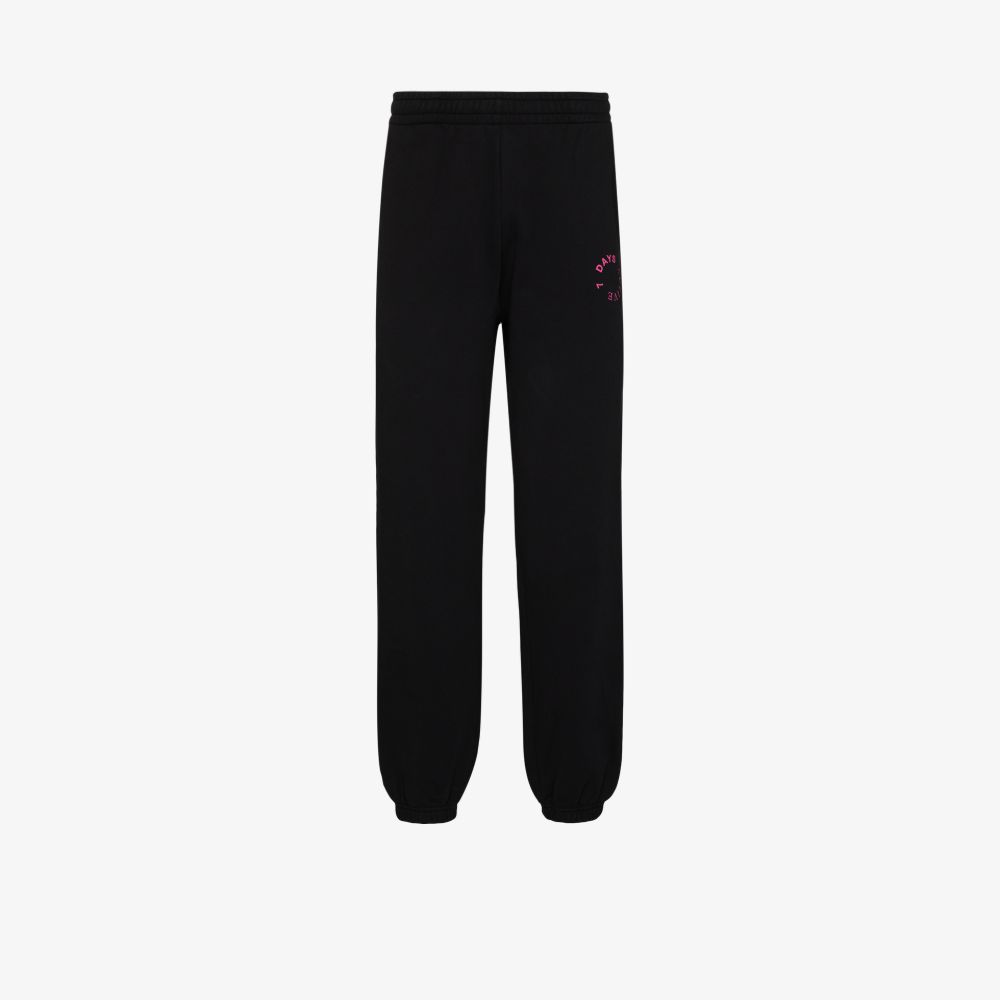 7 Days Active Monday Cotton Track Pants In Black