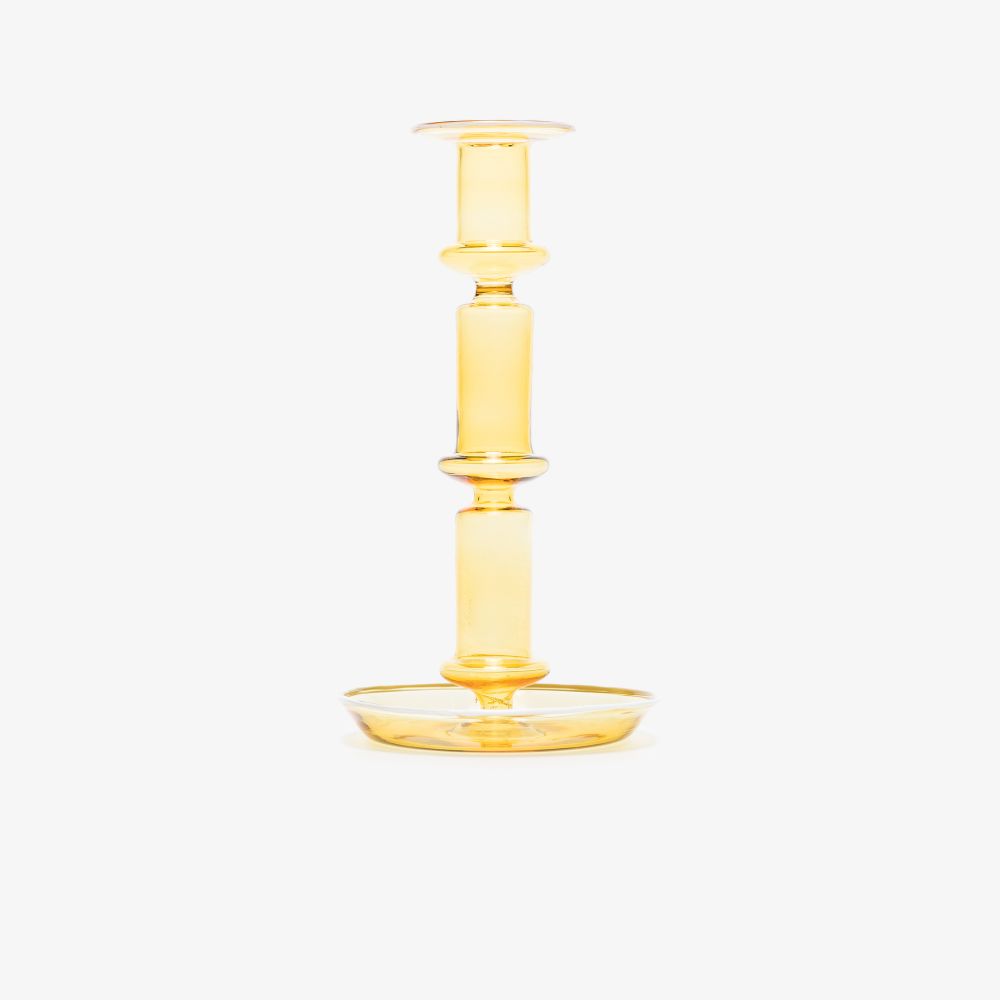 Shop Hay Yellow Flare Glass Candleholder