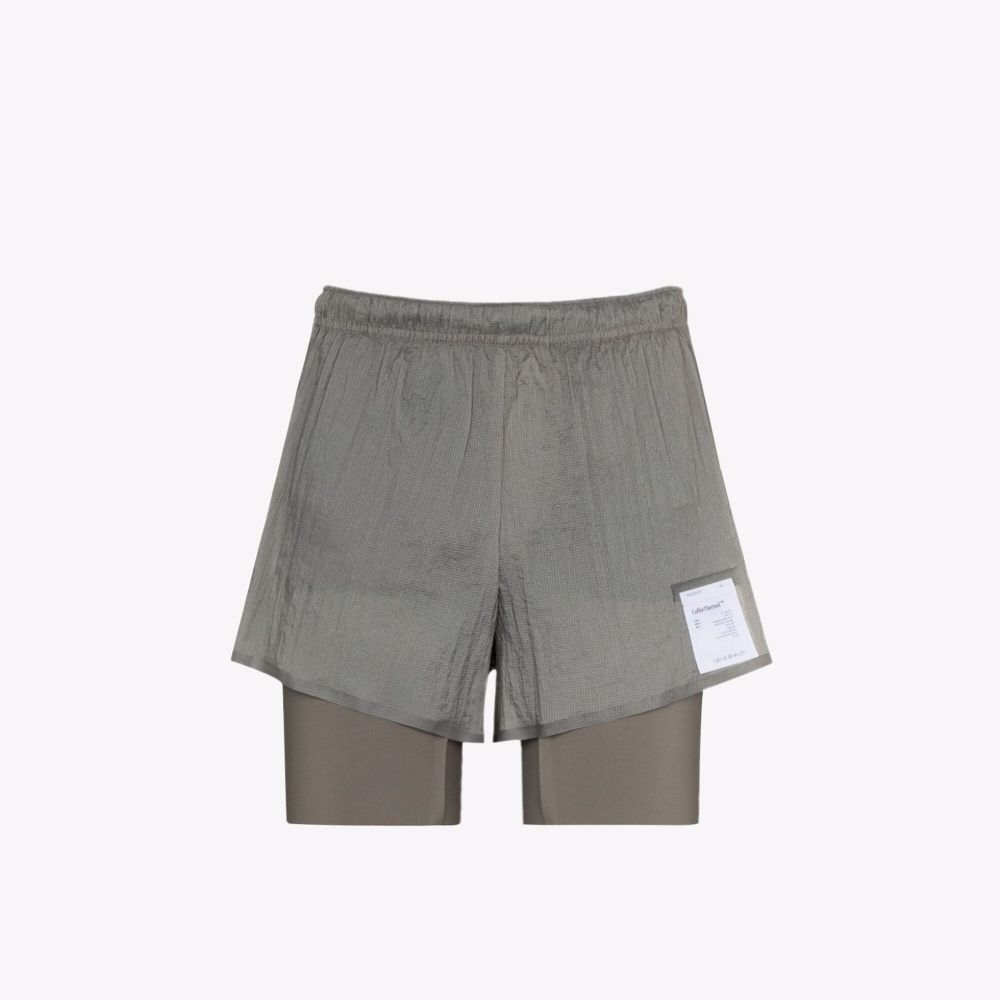 SATISFY GREY COFFEETHERMAL LAYERED SHORTS,5099CO17045957