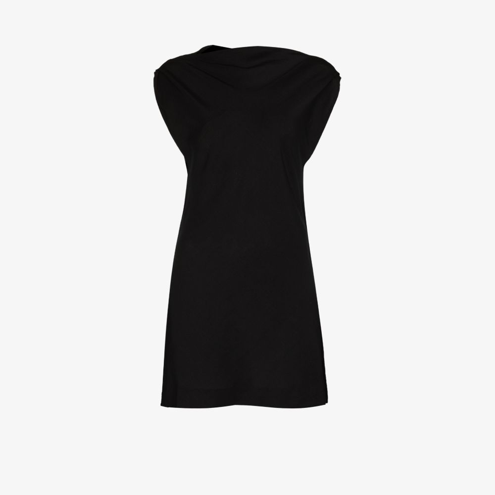 ST. AGNI CANOE SPLIT HEM TUNIC TOP,R22027BLK17056624