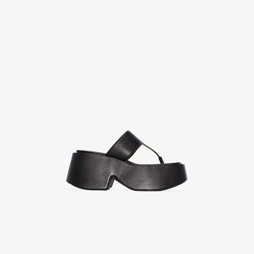 Marsèll Slip-on Platform Thong Sandals In Black