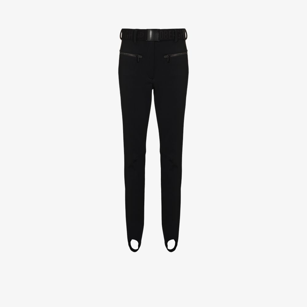 Goldbergh Paris Belted Stirrup Softshell Ski Trousers In Black