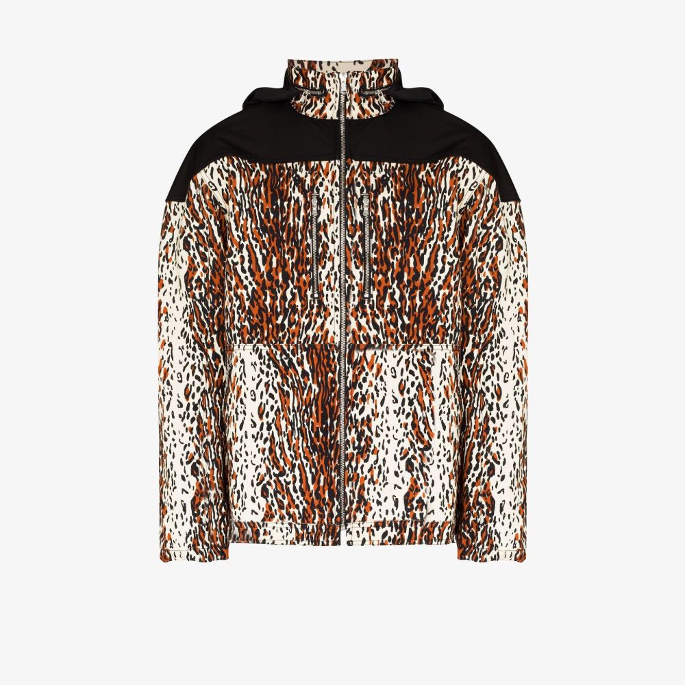 Phipps Brown And Black Action Leopard Print Organic Cotton Jacket In Neutrals