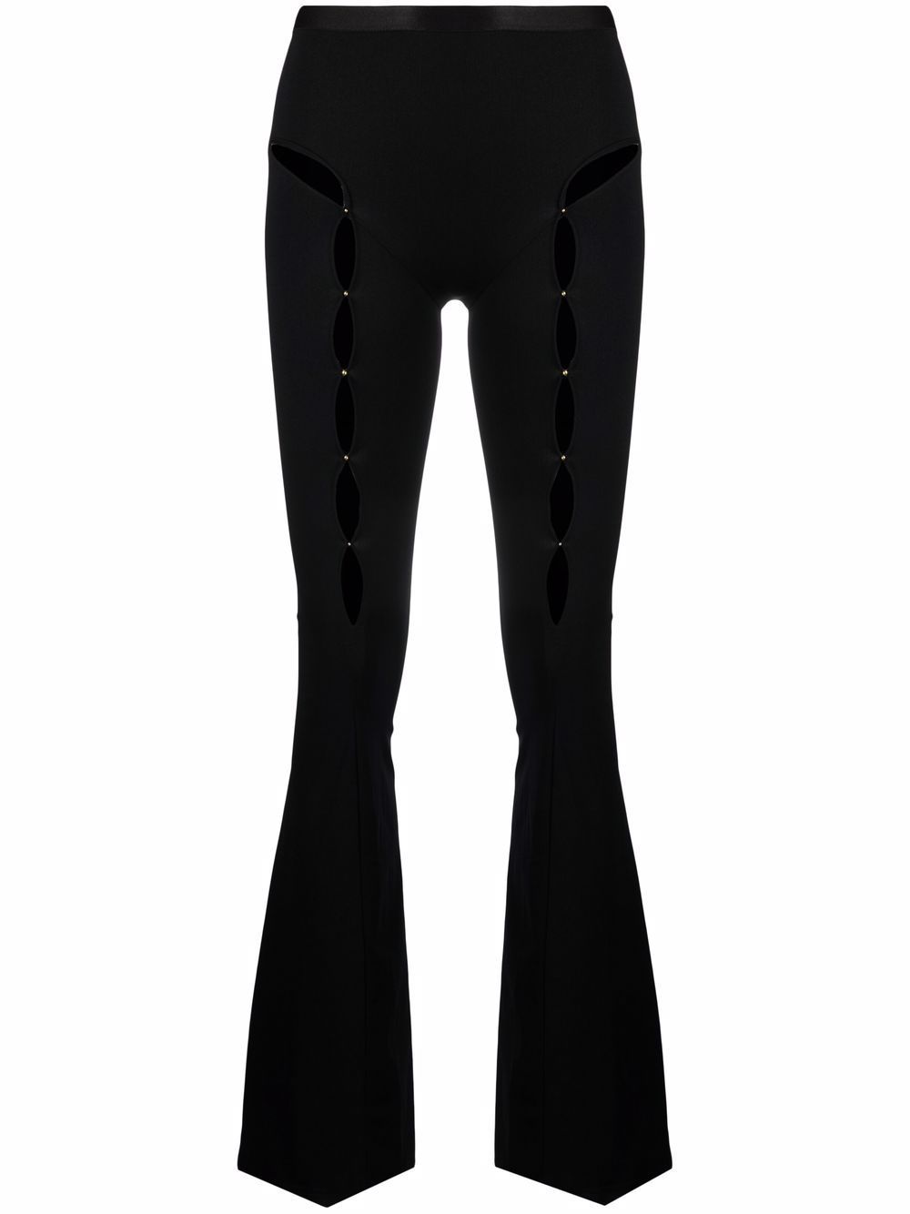 Rui Cut-out Detail Flared Trousers In Black