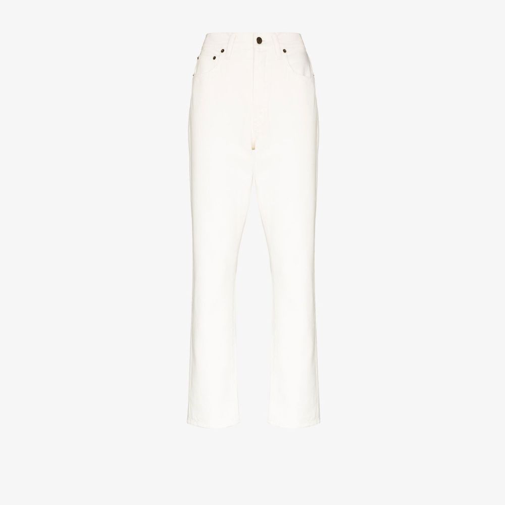 ST. AGNI HIGH WAIST STRAIGHT LEG JEANS,W22023OWHT17537064