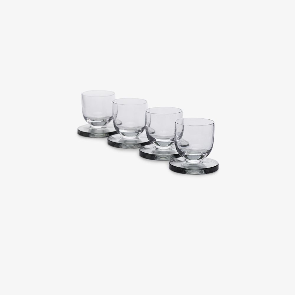 Tom Dixon Grey Puck Shot Glasses Set In Neutrals