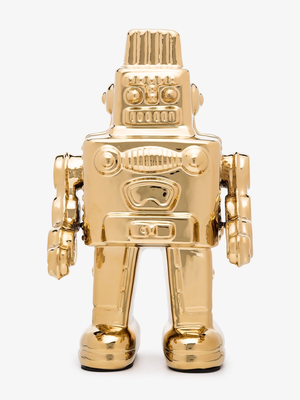 Seletti Gold Tone Memorabilia My Robot Ornament In Gold
