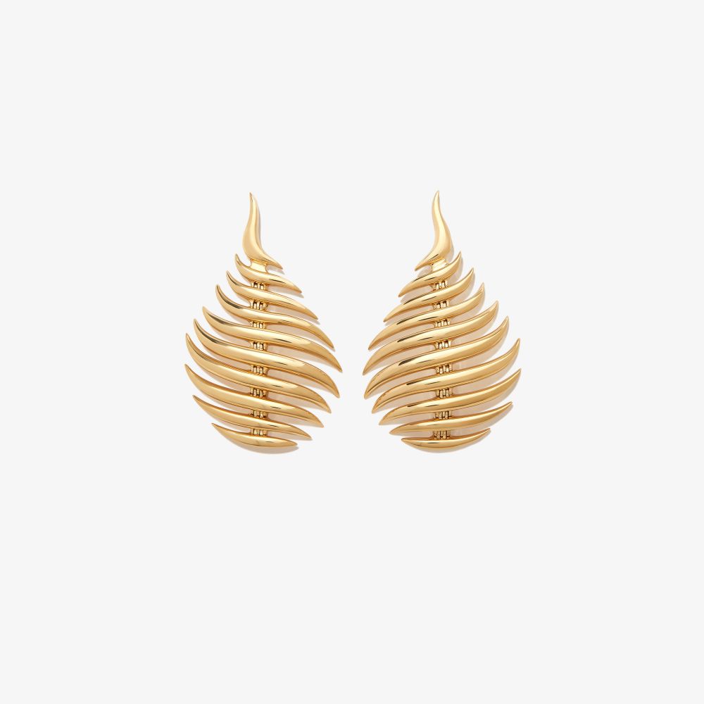Fernando Jorge 18k Yellow Gold Flame Small Drop Earrings In Gold