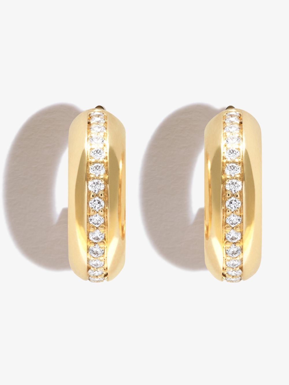 Zoë Chicco 14K Yellow Gold Chubby Diamond Huggie Hoop Earrings