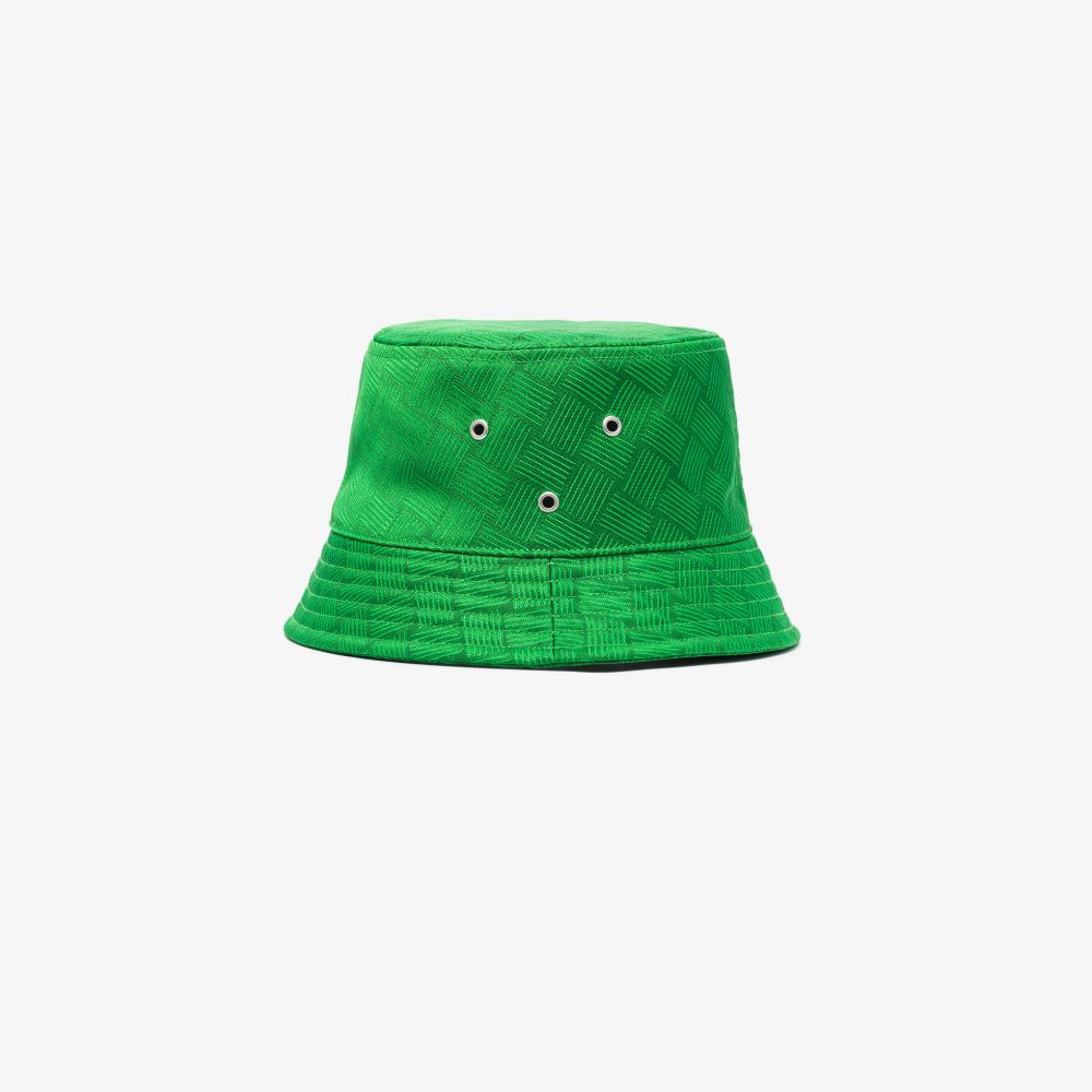 BOTTEGA VENETA GREEN JACQUARD BUCKET HAT,692795V1PO217661199