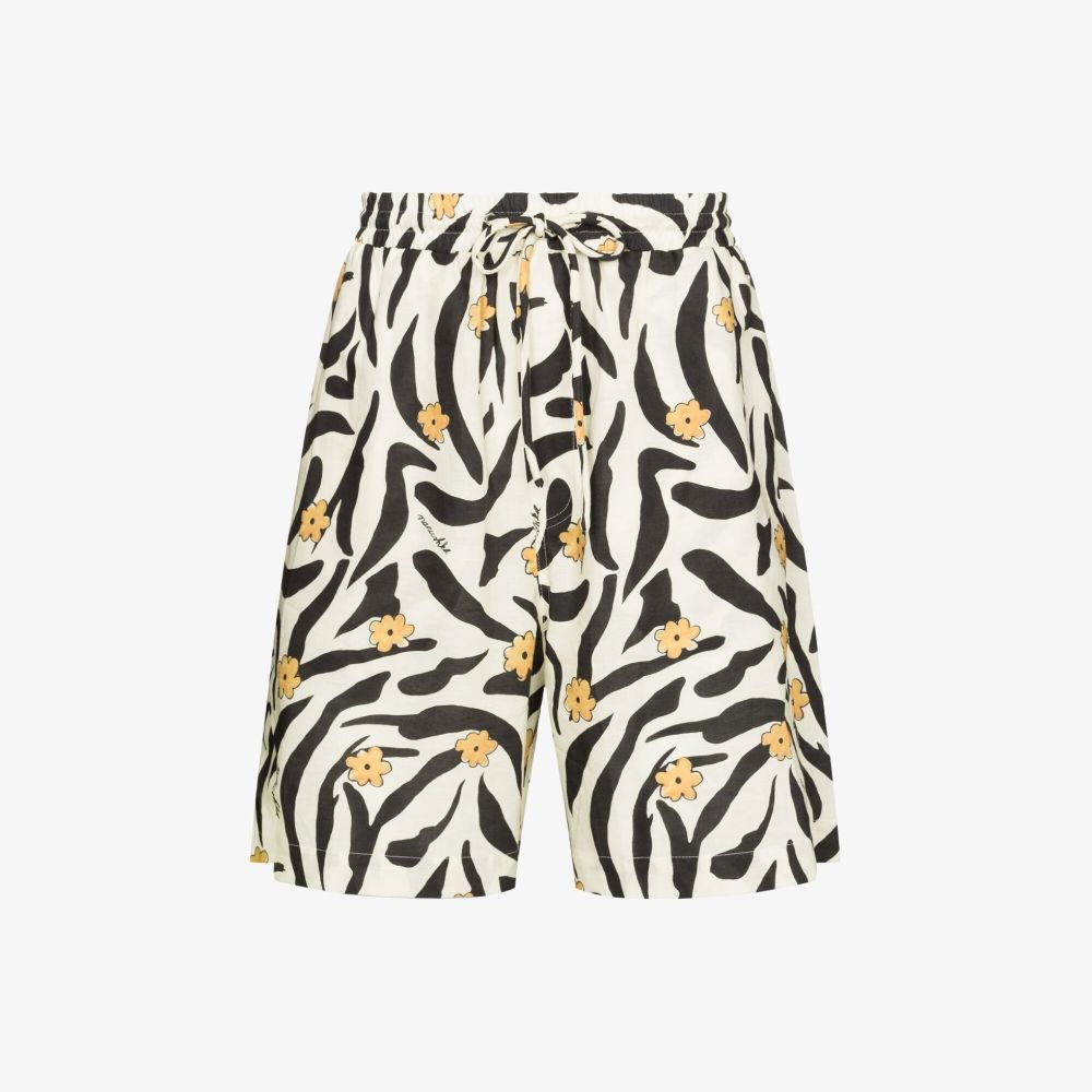Nanushka Men's Doxxi Printed Drawstring Shorts In Neutrals