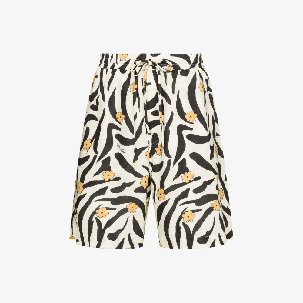 NANUSHKA NEUTRAL DOXXI PRINTED SHORTS,NM22PFST0017118036158