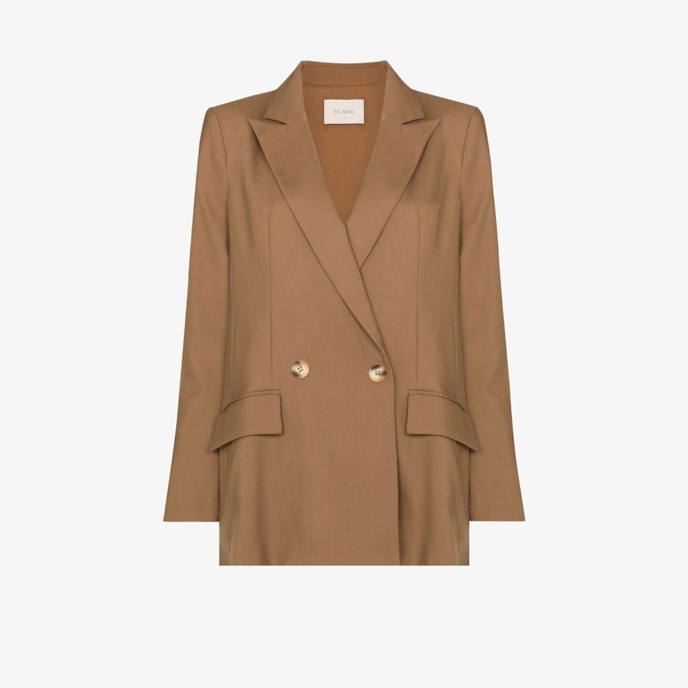 ST. AGNI DOUBLE-BREASTED WOOL BLAZER,W22054TRF18326444