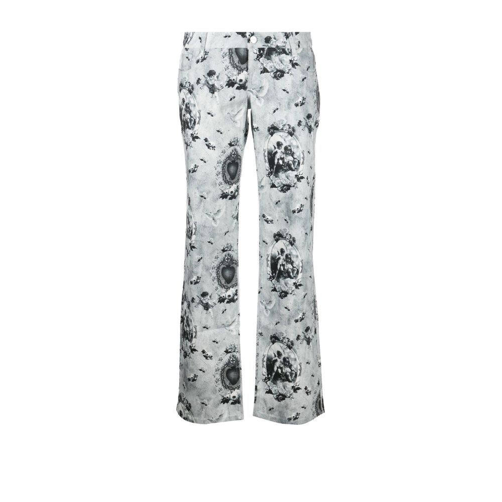Miaou Grey Atlas Straight-leg Jeans In Grey
