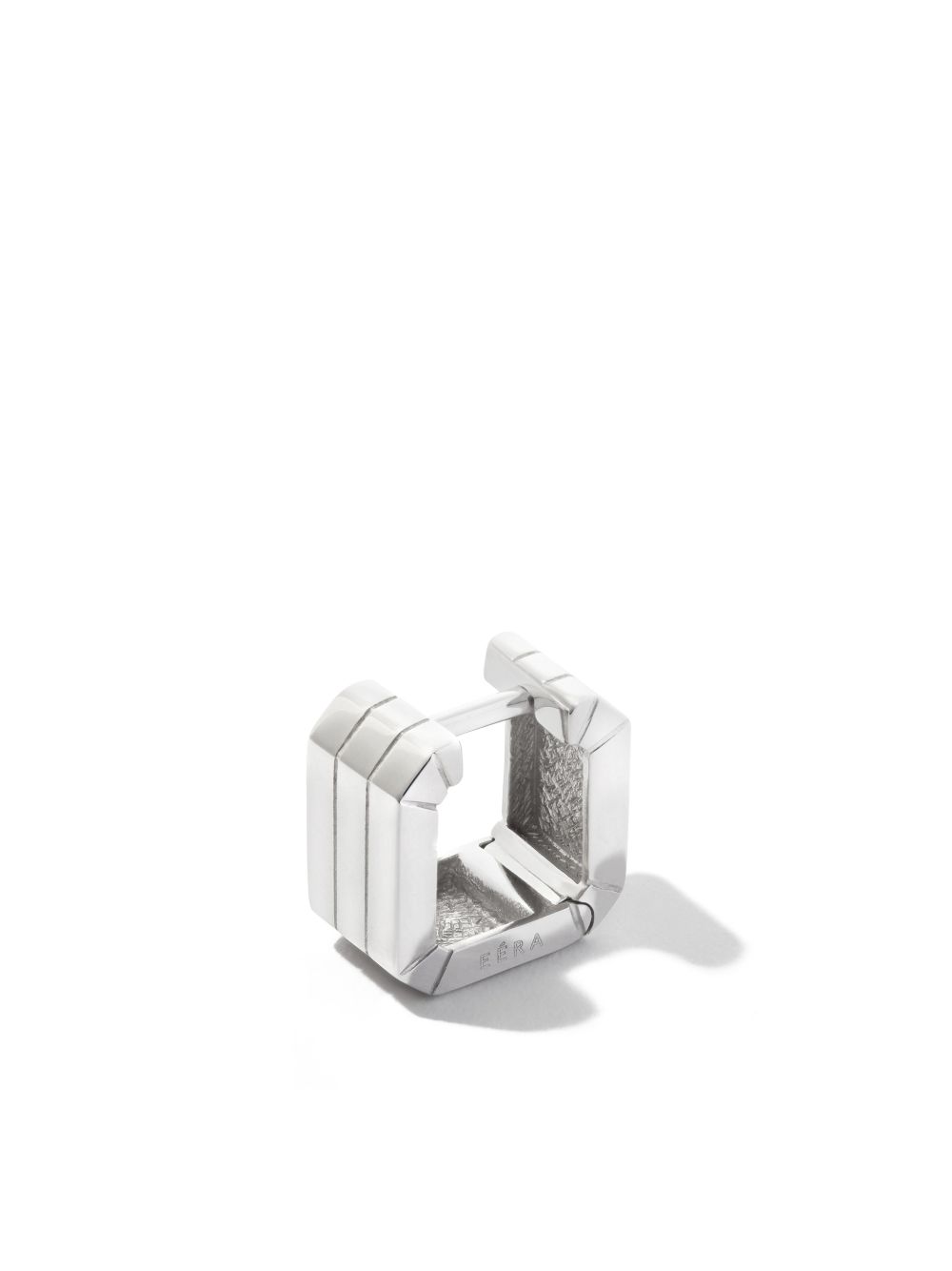 Eéra 18kt White Gold Huggie Earring In Silver