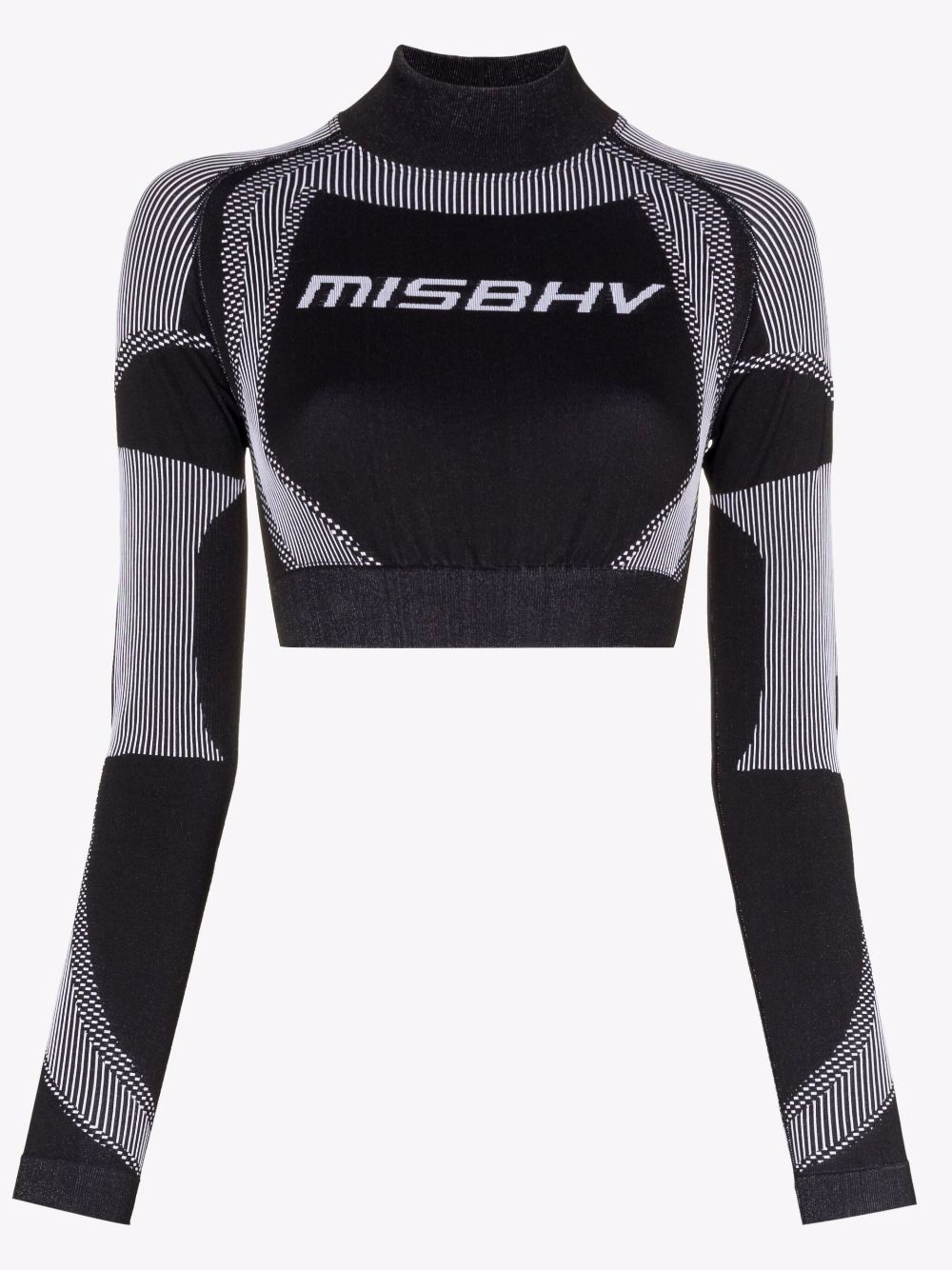 Misbhv Logo-print Cropped Top In Black