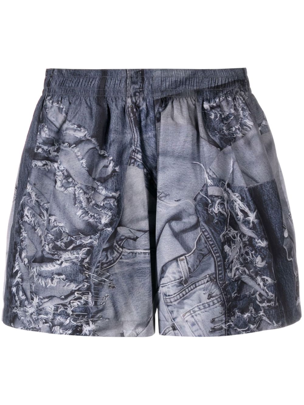 Natasha Zinko Print Swim Shorts In Grey