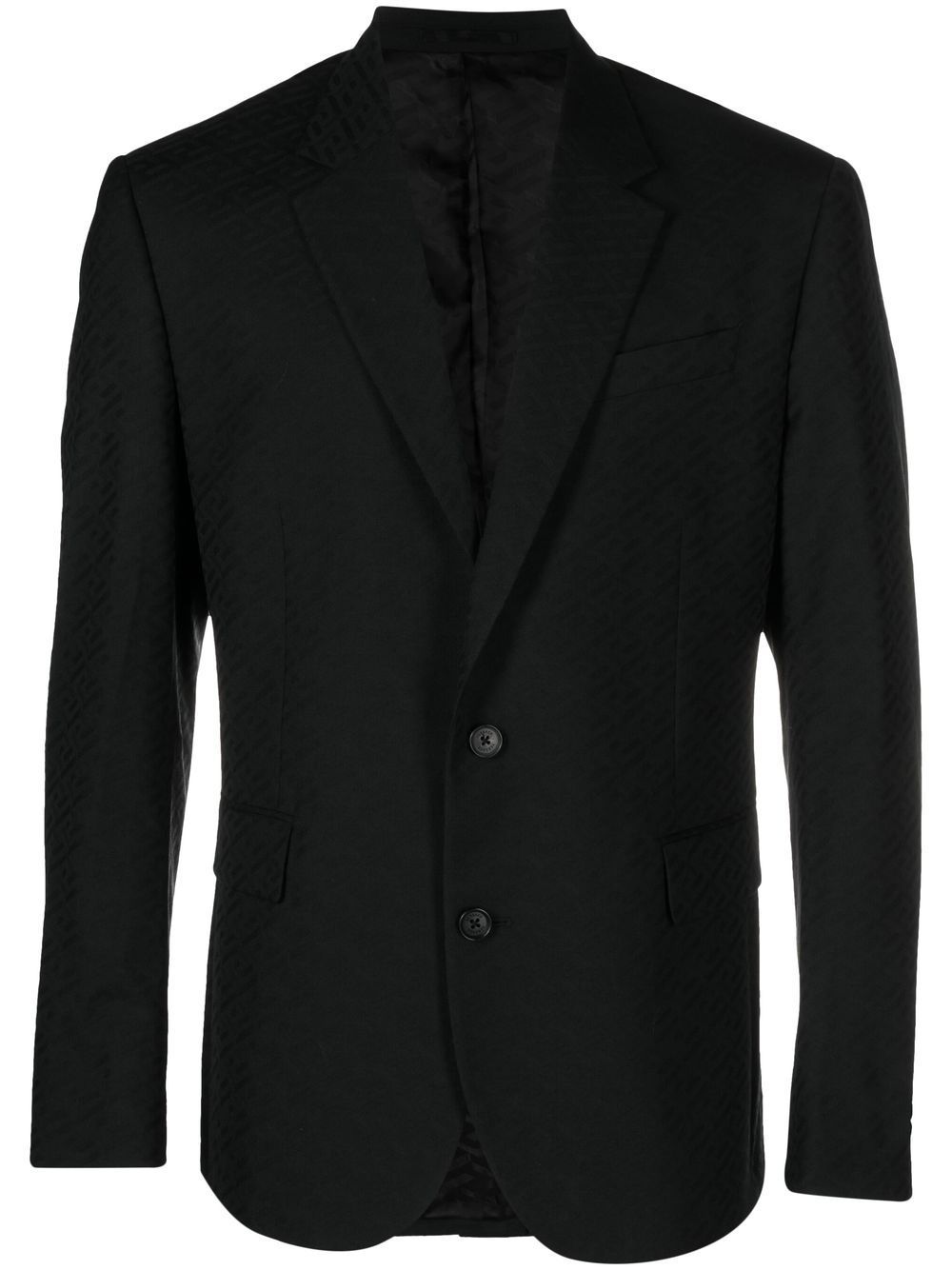 VERSACE SINGLE BREASTED BLAZER - MEN'S - VIRGIN WOOL/CUPRO/COTTON,10060091A0574418835533