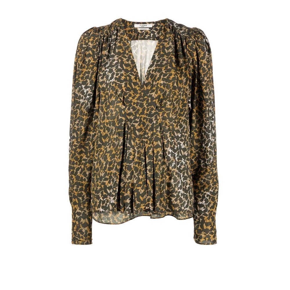 Isabel Marant Étoile Orange Amirya Printed Blouse